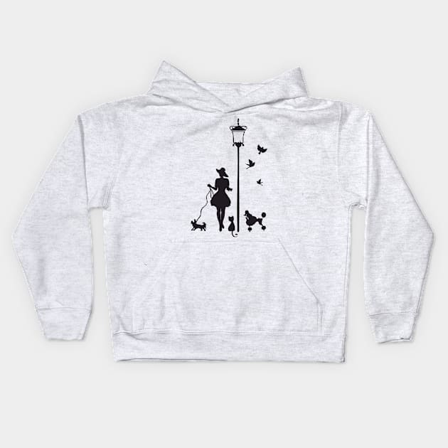 Animal lover Kids Hoodie by ilhnklv